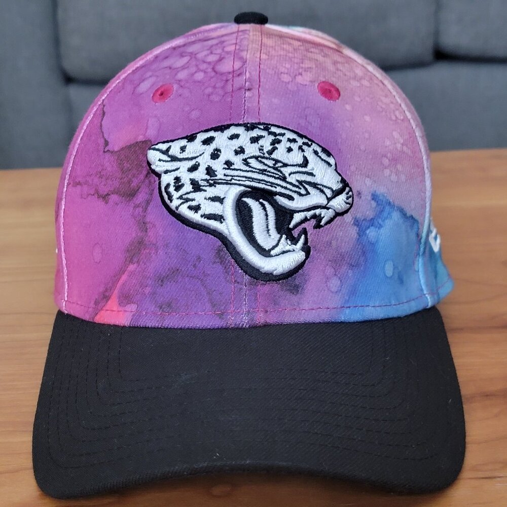 NFL Jacksonville Jaguars Football Crucial Catch Tie Dye Stretch Fit Cap - M/L